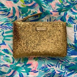 Kate Spade gold glitter sparkler coin purse